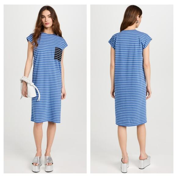 KULE The Honor Jersey Dress Striped Large - Picture 1 of 6